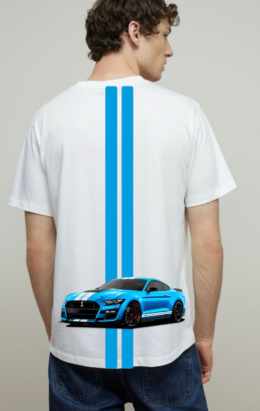 Playera Ford Mustang Shelby Azul